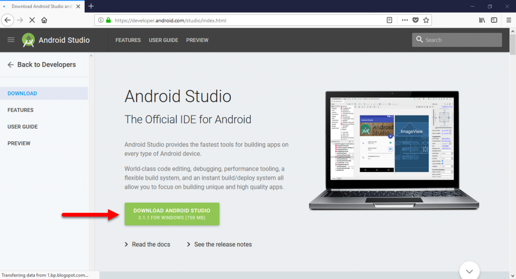 how to download android studio windows
